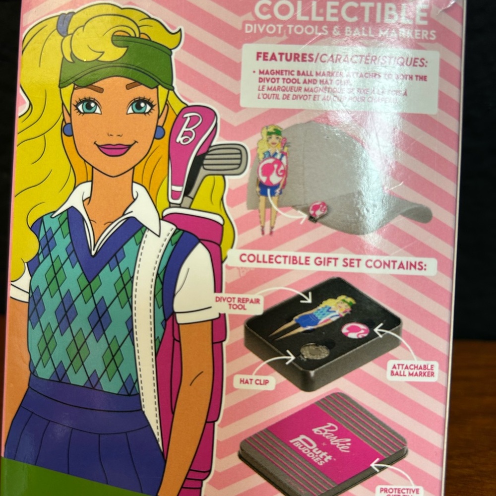 π- 1992 Golfing Barbie Collectable By-Putt Buddies Golf Set - Pink and Blue - Picture 4 of 5